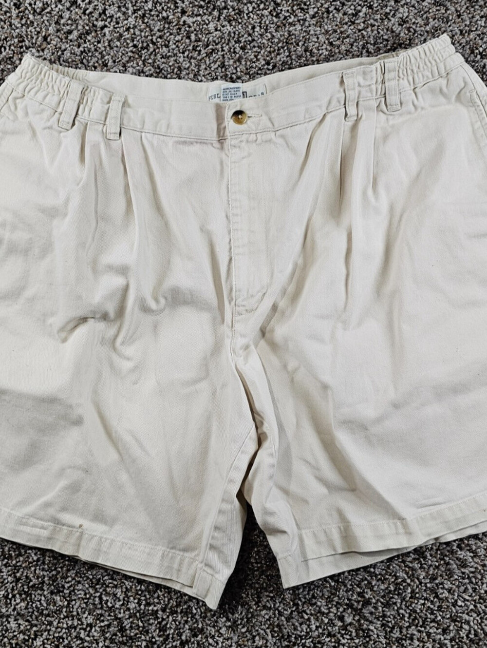 Vtg Field Gear Mens Sz 42 Pleated Front Chino Shorts Light Tan 100% Cotton